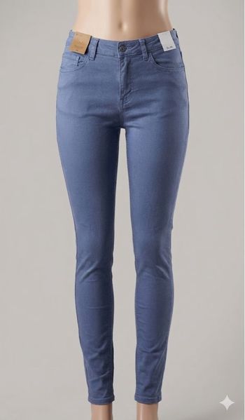 Jeans bleu pétrole skinny