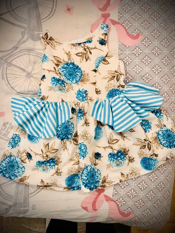 Robe Condor turquoise et ivoire T4ans