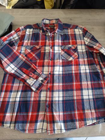 Chemise ml flanelle à carreaux XXL homme