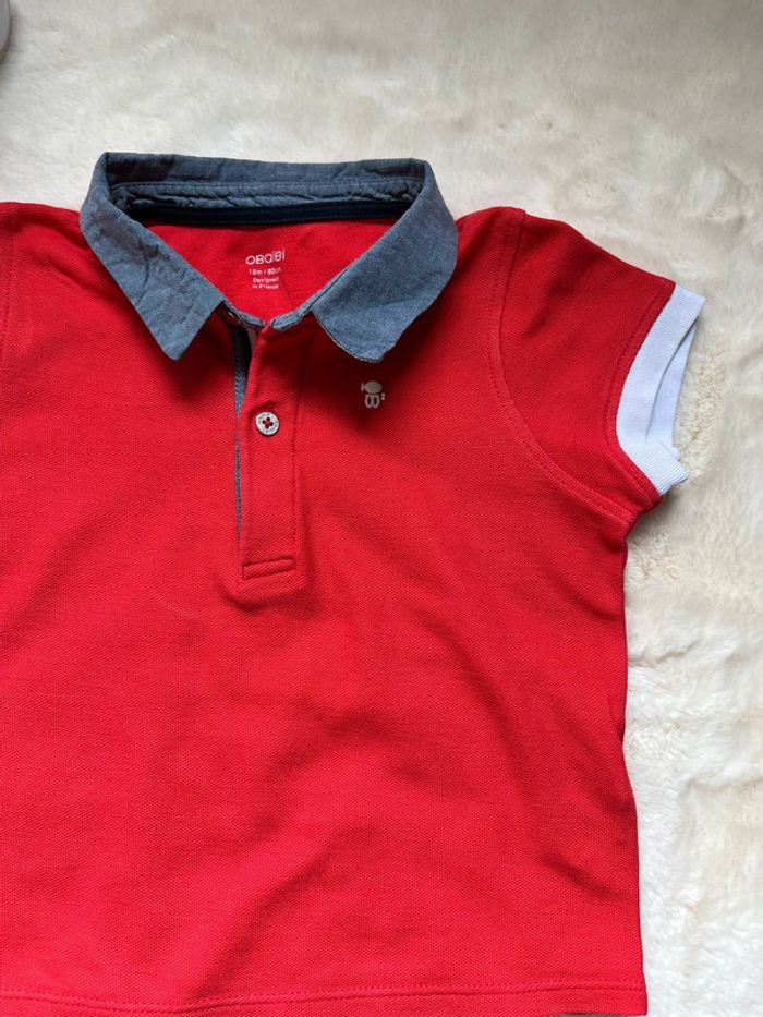 Polo manche courte rouge Obaibi - 18 mois - photo numéro 2