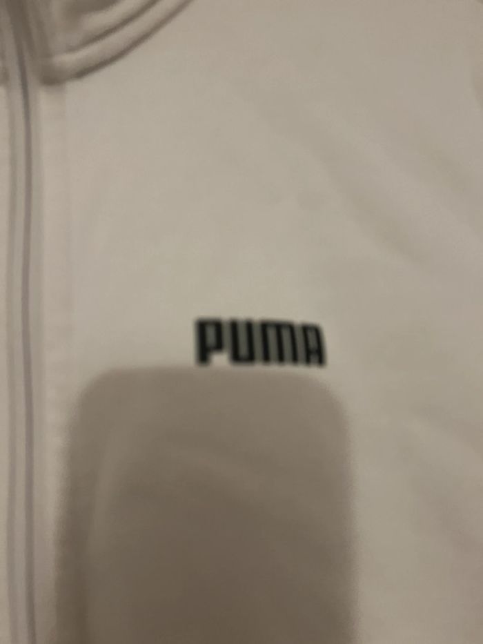 Gilet de survêtement puma blanc et noir - photo numéro 3
