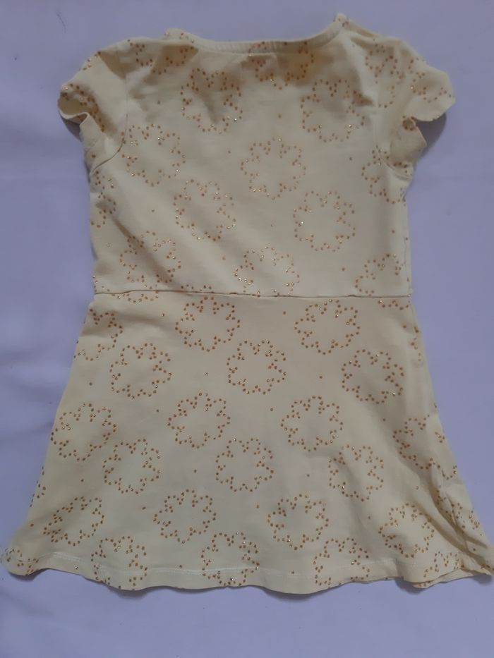 Robe d'été jaune - motifs pailletés - Tissaïa - 4 ans - photo numéro 4
