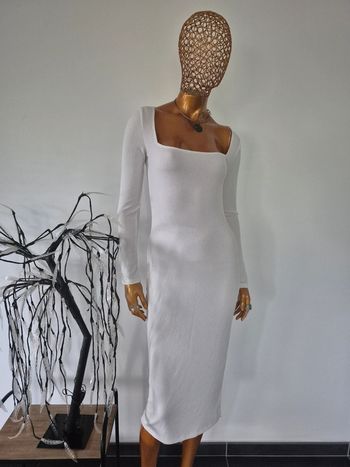 Robe Longue Blanche Manches Longues Femme Taille L/40