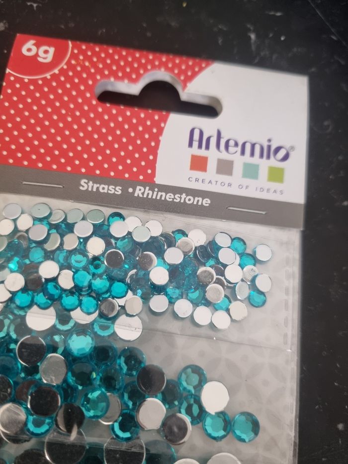 strass à facette non hotfix bleu turquoise artemio 6g - photo numéro 3