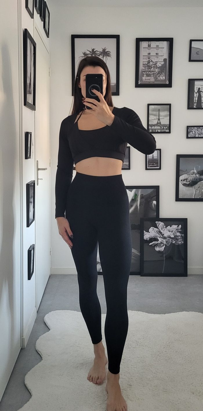 Legging côtelé noir Pimkie