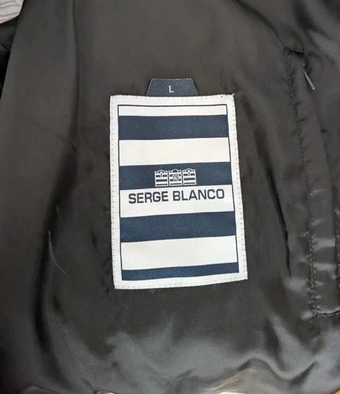 Manteau d'hiver laine à chevrons - Serge Blanco - taille L - photo numéro 6