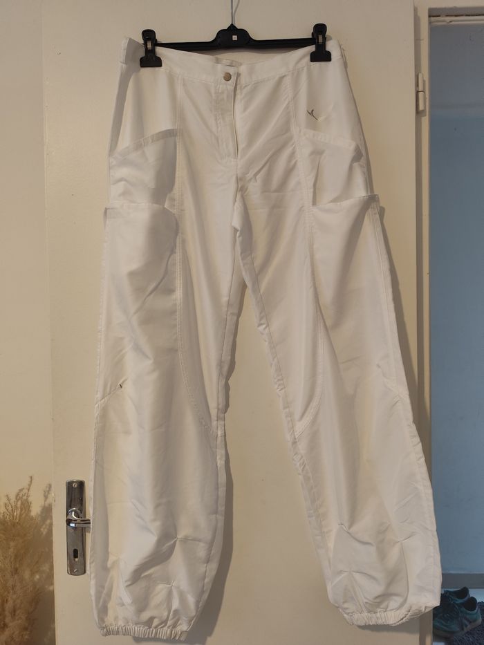 Pantalon blanc cargo taille 42 Domyos Decathlon