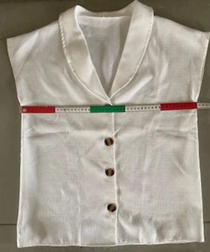 Chemise blouse blanche en lin et coton taille 38 / 40 - photo numéro 8