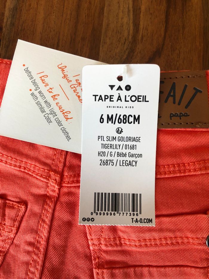 Pantalon slim bébé Tape à l’œil 6 mois / 68 cm - photo numéro 4