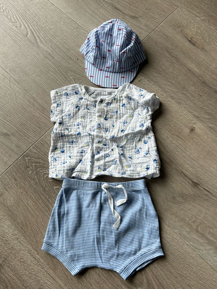 Ensemble été petit bateau 6 mois