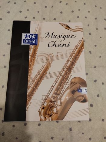 Cahier de musique et de chant