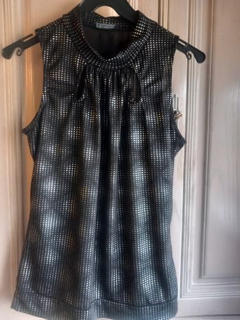 Débardeur de soirée noir et gris 