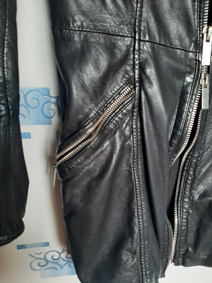 Veste 3/4 cuir noire - photo numéro 4