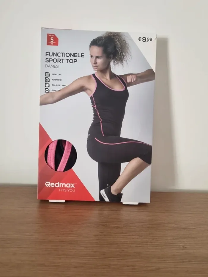 Débardeur sport noir/rose neuf
