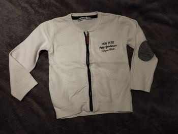 Veste blanche zippée 24 mois 