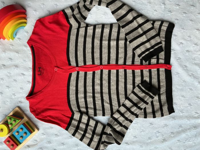 gilet léger gris rouge et noir 14 ans la halle - photo numéro 3