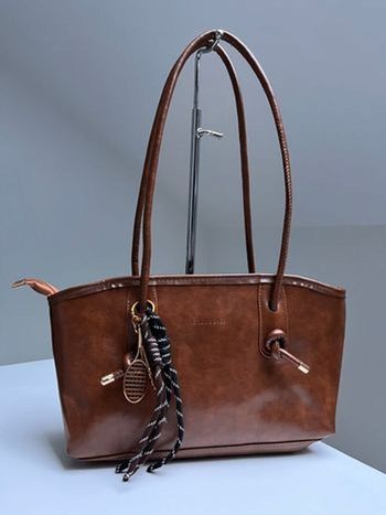 Sac épaule marron charms