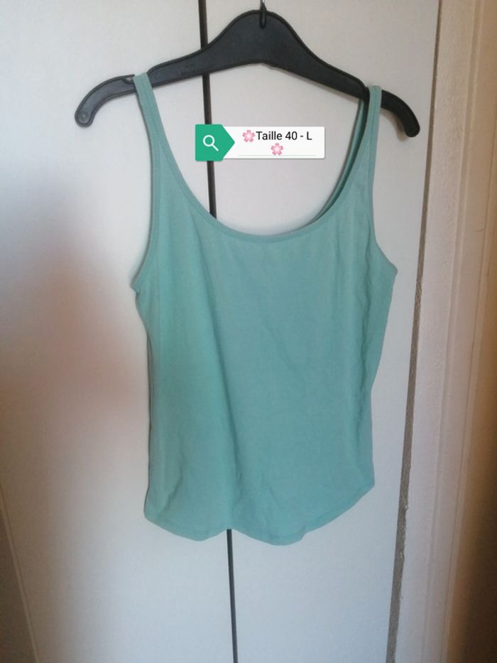 🌸Top péplum bretelles bleu clair Taille 40 "Bershka" 🌸 - photo numéro 5