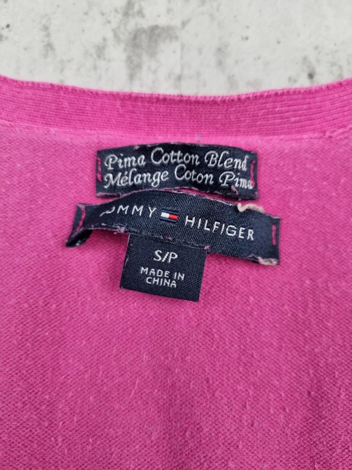 Pull col V Tommy Hilfiger fuschia – Taille S/36 Femmes - photo numéro 6