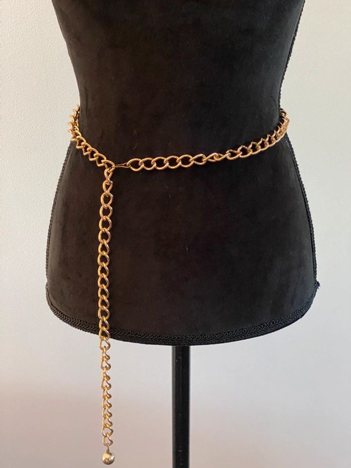 Ceinture chaîne maillon doré - photo numéro 3