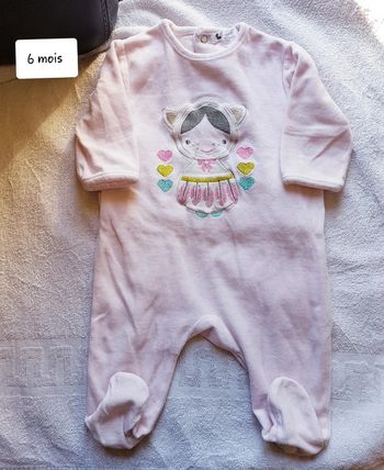 Pyjama velour kitchoun 6 mois