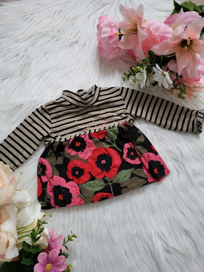 Tunique rayé 6mois confetti