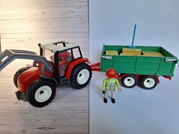 Playmobil ferme Tracteur et remorque
