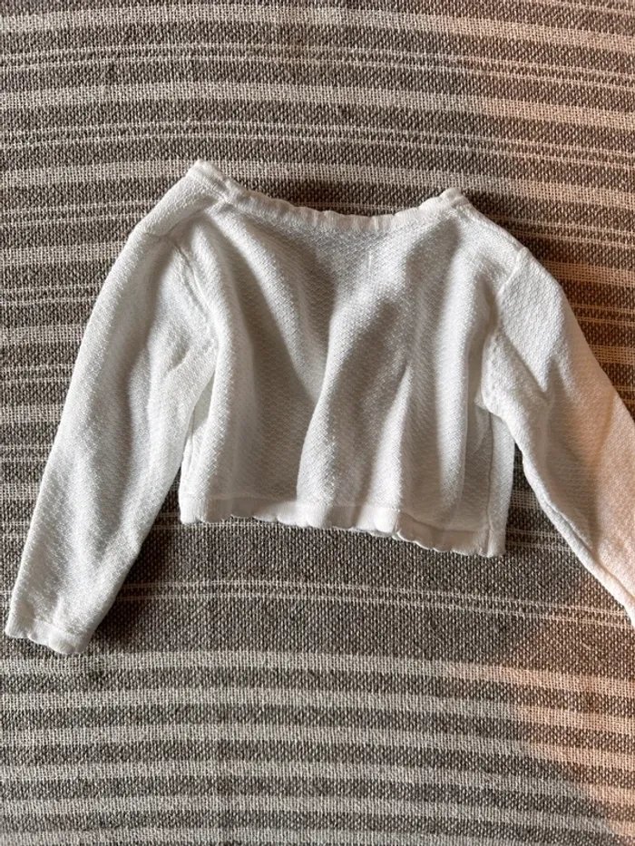 Gilet blanc bébé fille gémi 6 mois - photo numéro 2