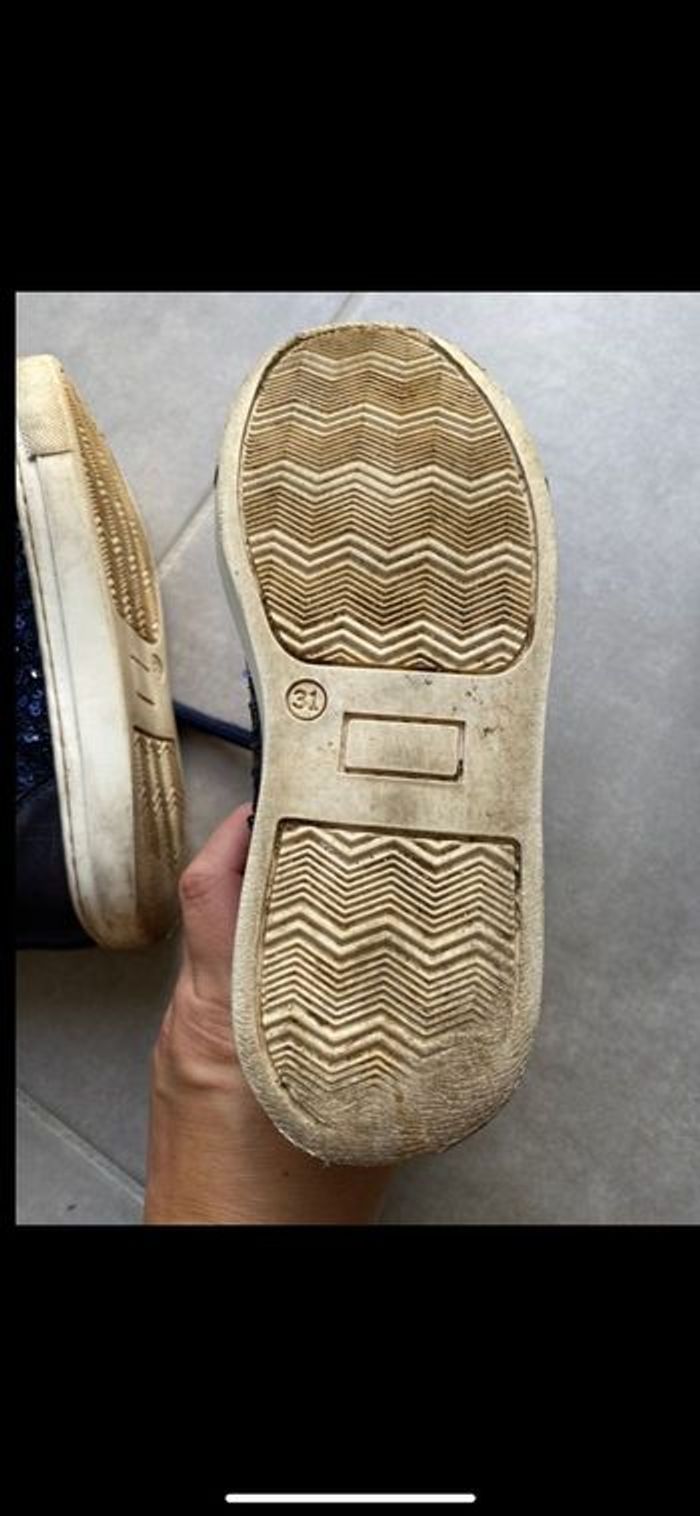 Basket pailleté bleu nuit Taille 31 - photo numéro 8