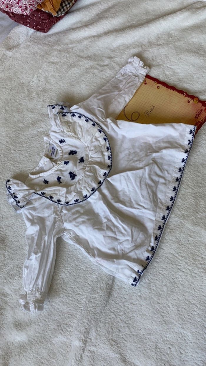 Blouse brodée tape à l’œil 6 mois