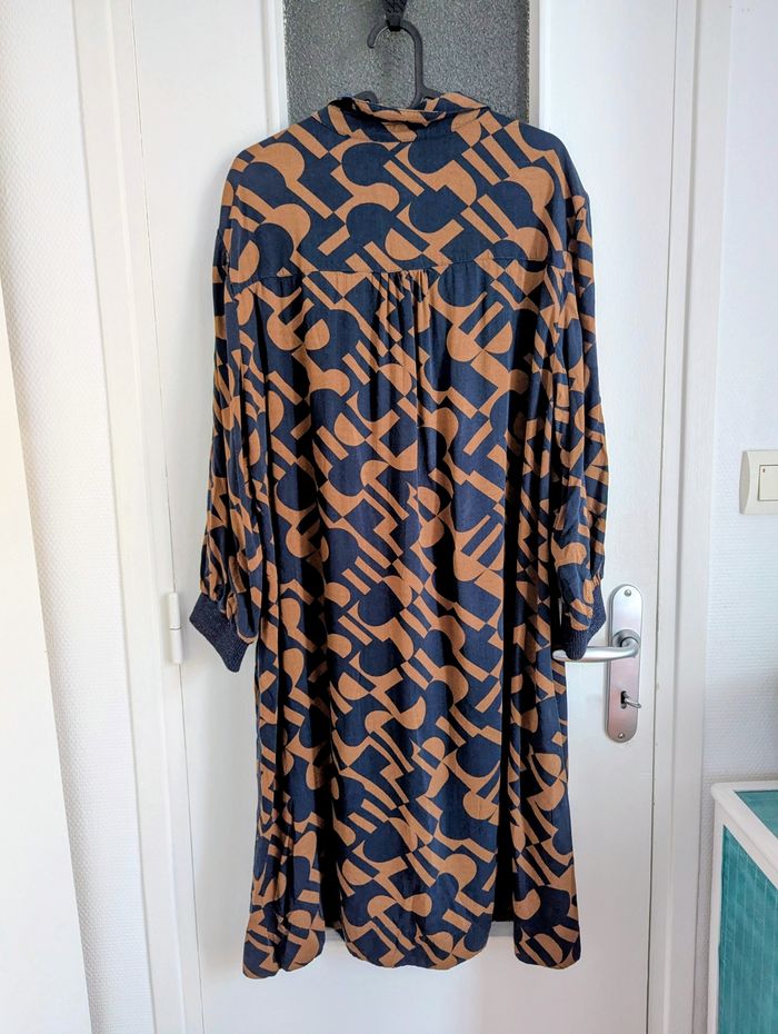 Robe marron et bleue paillettes miss captain taille 42 - photo numéro 2