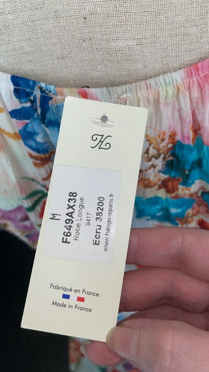 Robe longue florale Halogene Paris - Neuve, T.M, Made in France - photo numéro 4