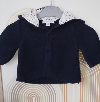 👶 Vertbaudet Cardigan à capuche fille 1 mois