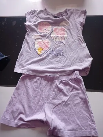Pyjama short violet peppa pig