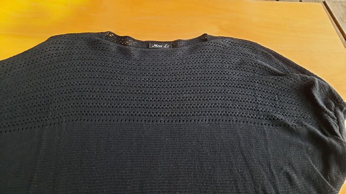 Pull noir, mi-saison, femme, taille 38 - photo numéro 2