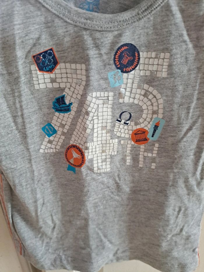 Tee-shirt sans manche débardeur gris 18mois - photo numéro 3