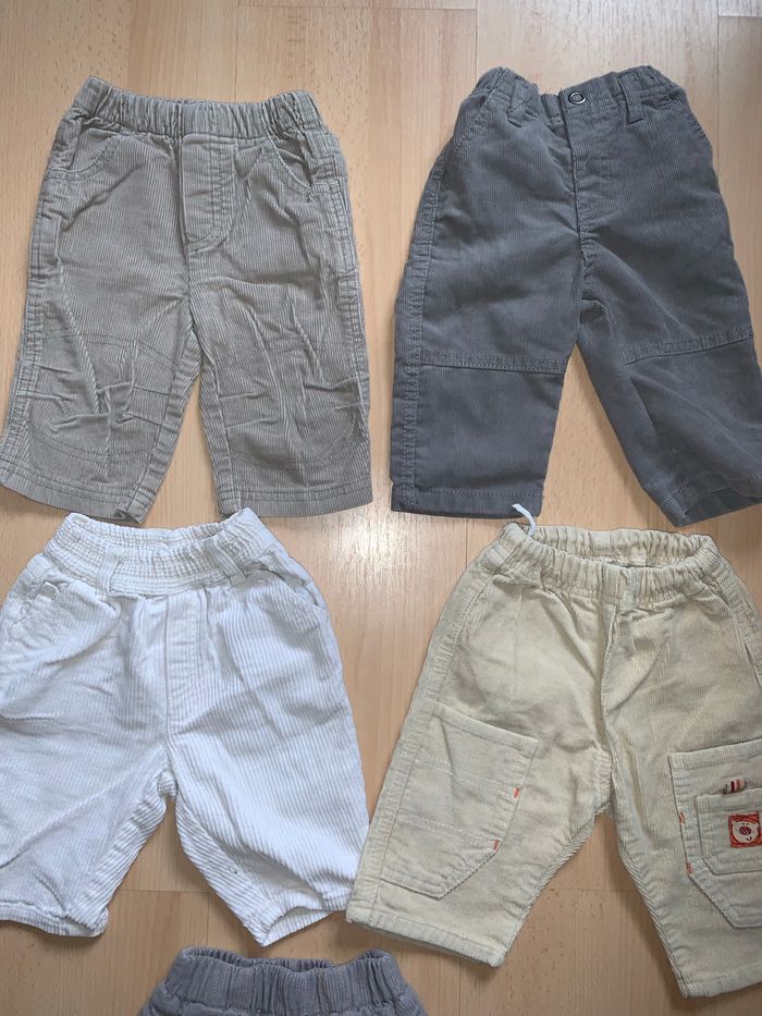 Lot de 5 pantalons en velours hiver taille 6 mois - photo numéro 3