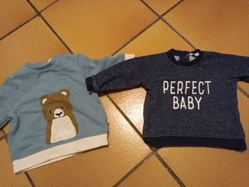 Lot de 2 sweat 6 mois