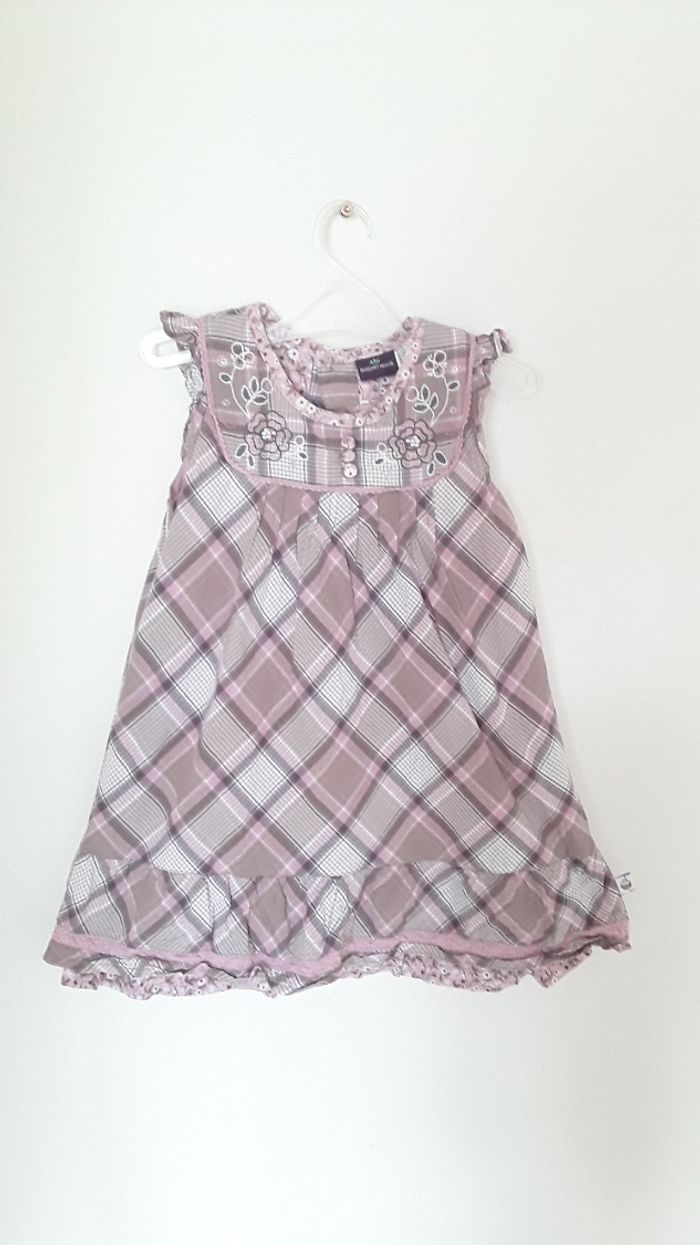 Robe sans manche à carreaux sergent major 18 mois