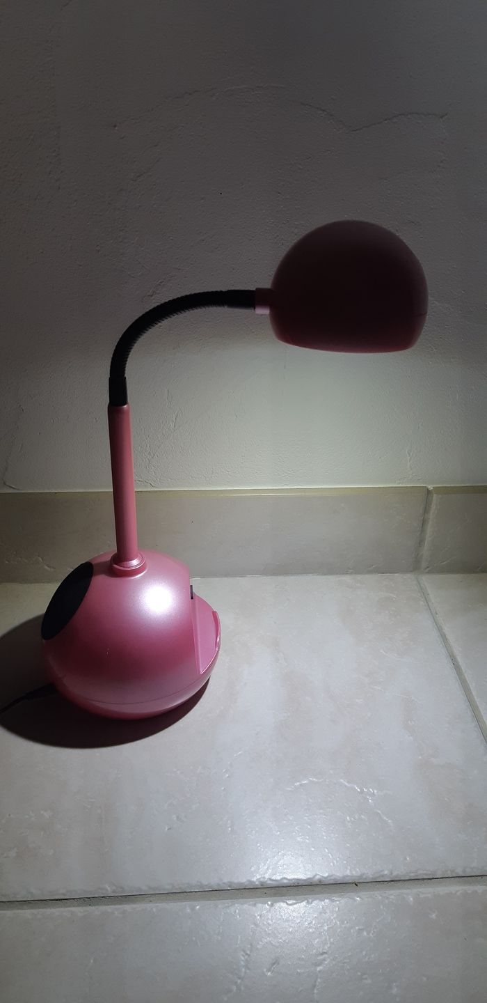 Lampe de bureau bluetooth rose - photo numéro 5