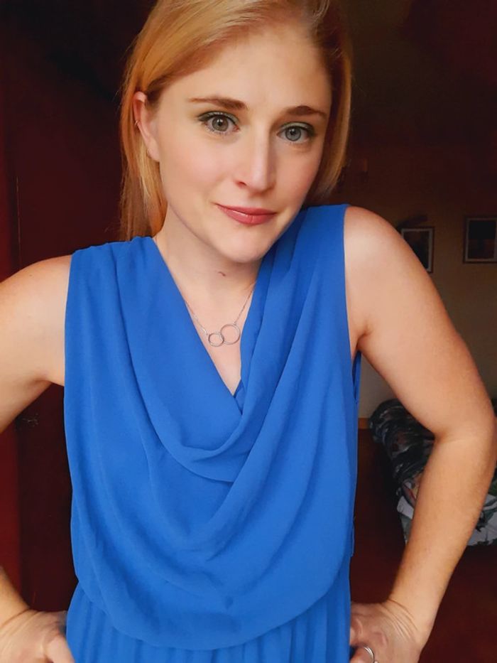 Robe longue soirée bleu roi 40 - photo numéro 3