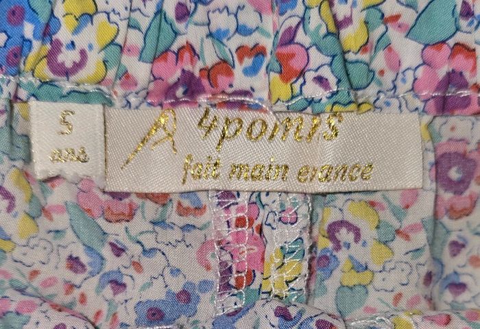 Pantalon en liberty "claire aude summer", créatrice "4 Pommes", 5 ans - photo numéro 4