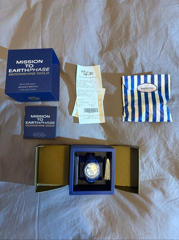 Oméga x Swatch Mission To Earthphase Moonshine Gold Pop Corn - photo numéro 2
