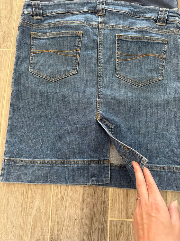 Jolie jupe en jeans de grossesse T38-M femme enceinte - photo numéro 6