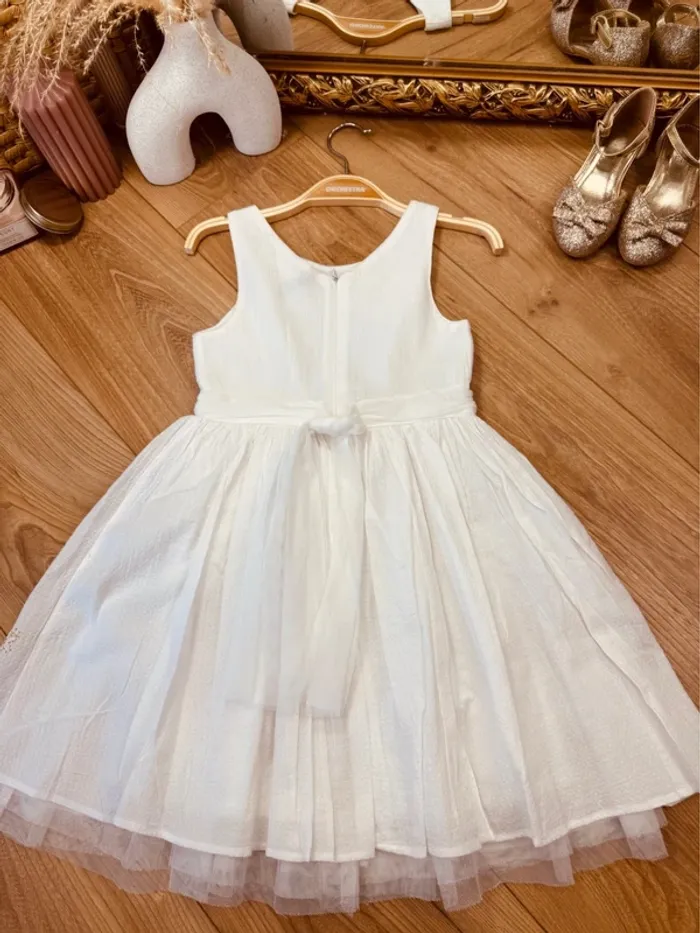 Taille 6 ans Robe cérémonie fille Orchestra blanche dorée * broderie * 🪷 - photo numéro 6