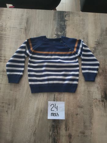 Pull fin manches longues bébé garçon 24 mois pat et ripaton