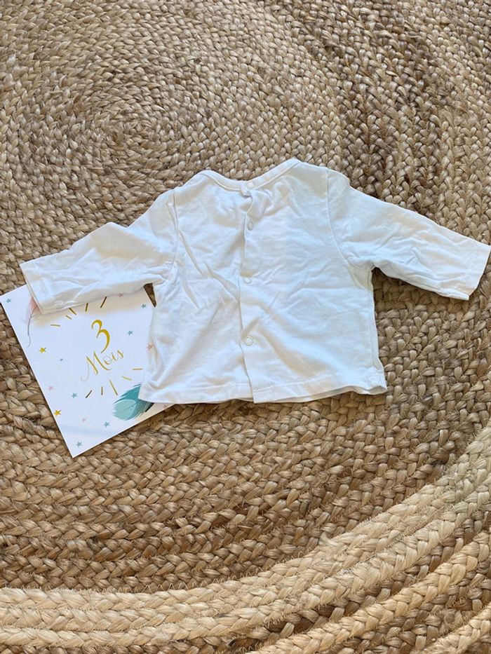 Lot de 2 T-shirts manches longues 3 mois - photo numéro 5