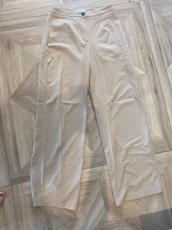 Pantalon flare beige
