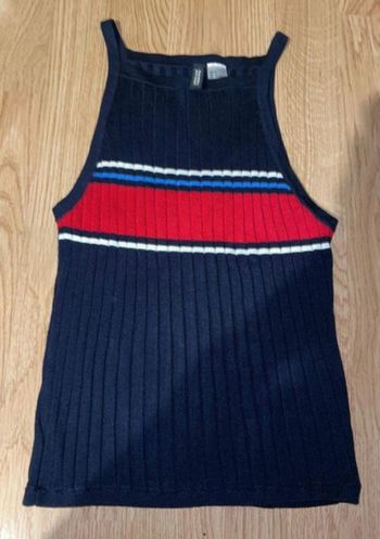 Top d’été H&M bleu foncé/ blanc/ rouge - Taille S- Très bon état