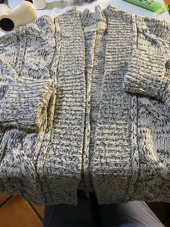 Veste sans bouton  beige et gris vintage couture taille MC’est